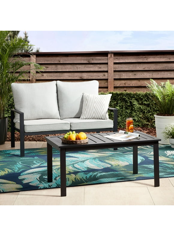 Mainstays Asher Springs Outdoor 2-Piece Loveseat Sofa & Table Set