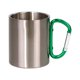 thumbnail image 1 of 300ml DIY Anpassningsbar Rostfri Reseportabel Mugg med D-ring Karbinhake Handtag Vatten Te Kaffe Kopp För Utomhussporter Camping Vandring Hemma, 1 of 5