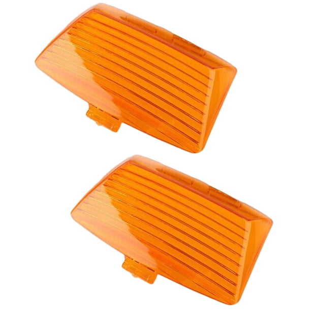 2 piezas de cubierta de lente de lámpara delantera y trasera, puntas de guardabarros, guardabarros para cicleta, compatible con Glide Amarillo