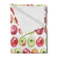thumbnail image 2 of Fruits Soft Flannel Fleece Blanket, Watercolor Macoun Cameo and Granny Smith Drawing in Agricultural Yield Pattern, Cozy Plush for Indoor and Outdoor Use, 50" x 70", Apple Green Red, by Ambesonne, 2 of 5