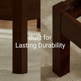 thumbnail image 4 of LIFEMENT Full Classic Wood Platform Bed Frame, Solid Wood, No Box Spring Needed, Easy Assembly, Minimalist Modern Design, Under Bed Storage, Walnut, 4 of 9
