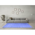 thumbnail image 3 of Ahgly Company Indoor Round Abstract Blue Contemporary Area Rugs, 4' Round, 3 of 4