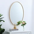 thumbnail image 3 of Metal frame oval mirror 34 inch in Brass, 3 of 5