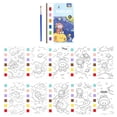 thumbnail image 1 of Watercolor Coloring Note Book For Children's Watercolor Graffiti Paper Comes With Pigment Drawing Book DIY Coloring Drawing Bookmark, 1 of 7
