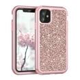 thumbnail image 1 of Compatible con iPhone 13 Series Case, Slim Luxury Glitter Sparkle Bling Shiny Girly Women Thin Protective Girl Women Phone Case Cover para iPhone 13 - Oro rosa brillar necesidades diarias, 1 of 5