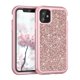 thumbnail image 1 of Compatible con iPhone 13 Series Case, Slim Luxury Glitter Sparkle Bling Shiny Girly Women Thin Protective Girl Women Phone Case Cover para iPhone 13 - Oro rosa oso de fresa  necesidades diarias, 1 of 5