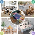 thumbnail image 5 of Colorful Paint Burst Pattern Rectangle Tablecloth 60"x102",Waterproof Polyester Rectangle Table Cloth, Wipeable Spillproof Polyester Tablecloth for Dining, Camping, Indoor and Outdoor, 5 of 6
