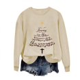 thumbnail image 3 of Christmas Sweatshirts for Womens Holiday Merry Pullover Long Sleeves Crewneck Shirts Fashion Christmas Tree Printed Blouses Casual Loose Christmas Sweatshirt, 3 of 8