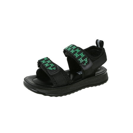 

Gomelly Children Beach Shoes Open Toe Fisherman Sandal Summer Flat Sandals Adjustable Boys Girls Kids Green 1Y