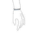 thumbnail image 3 of Bracelet Élégant de Mariée Grand AAA CZ Déclaration Plaqué Argent pour Femmes, Bal, Tenue Formelle de Mariage multi-Rangées Design à Carreaux, 3 of 6