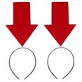 thumbnail image 1 of 2pcs Funny Lovely Hair Creative Funny Arrowhead Shape Decorative Headdress(Red), 1 of 3
