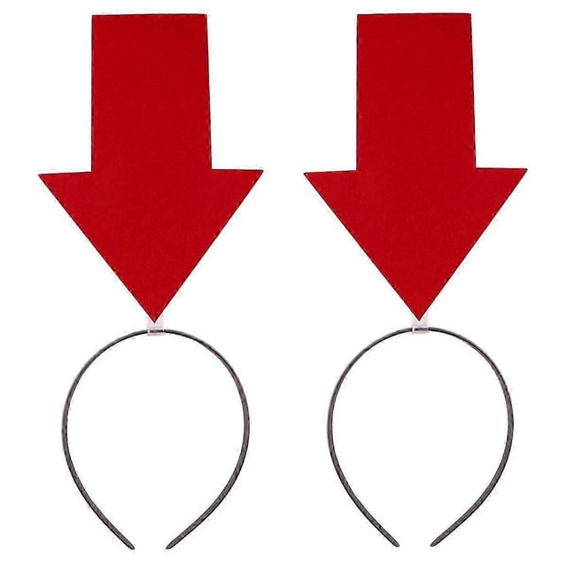 2pcs Funny Lovely Hair Creative Funny Arrowhead Shape Decorative Headdress(Red)