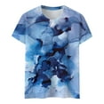 thumbnail image 4 of YDLCAFD T-Shirts pour Femmes Tendance Graphique Femmes Mode Été Décontracté Imprimé Fleuri Manches Courtes Col Rond Pull Tops, 4 of 4