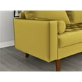 thumbnail image 4 of US Pride Furniture Mac Velvet Loveseat, Goldenrod, 4 of 5