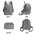 thumbnail image 4 of BadPiggies Mini Backpack Purse for Women, Small Nylon Day Packs Waterproof Multi-Pockets Ladies Travel Bag - Gray, 4 of 10