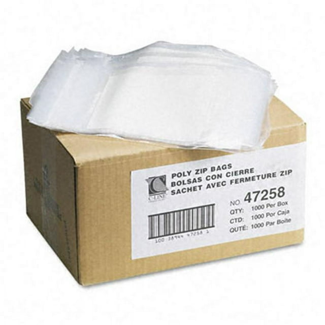 C-Line Sacs Refermables pour Petites Pièces, Poly, Zp, Refermable, 5x8 (Lot de 2)