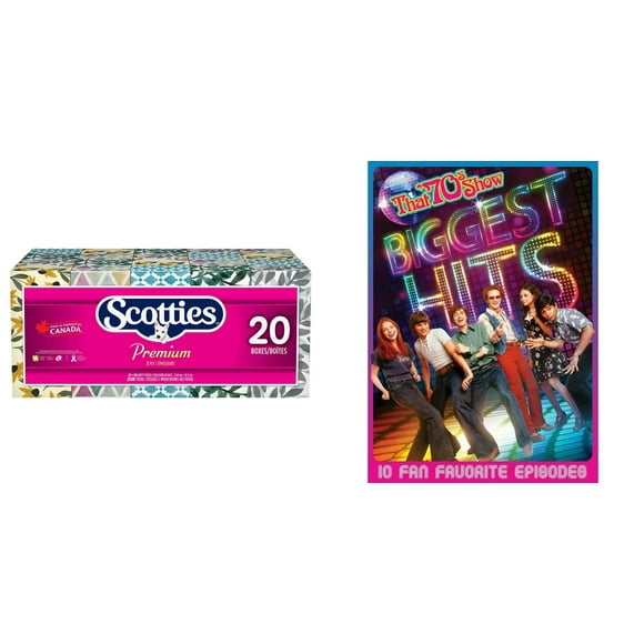 Scotties Premium Facial Tissue, Soft & Strong, Hypoallergenic and Dermatologist Tested, 20-pack + That 70s Show: Biggest Hits - 10 Fan Favorite Episodes English Only (Free)