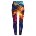 thumbnail image 5 of VBVC Women's Galaxy Stretchy Yoga Pants,Ladies High Waisted Leggings,Sparkly Workout Tights for Women,Light Blue,S-3XL, 5 of 5