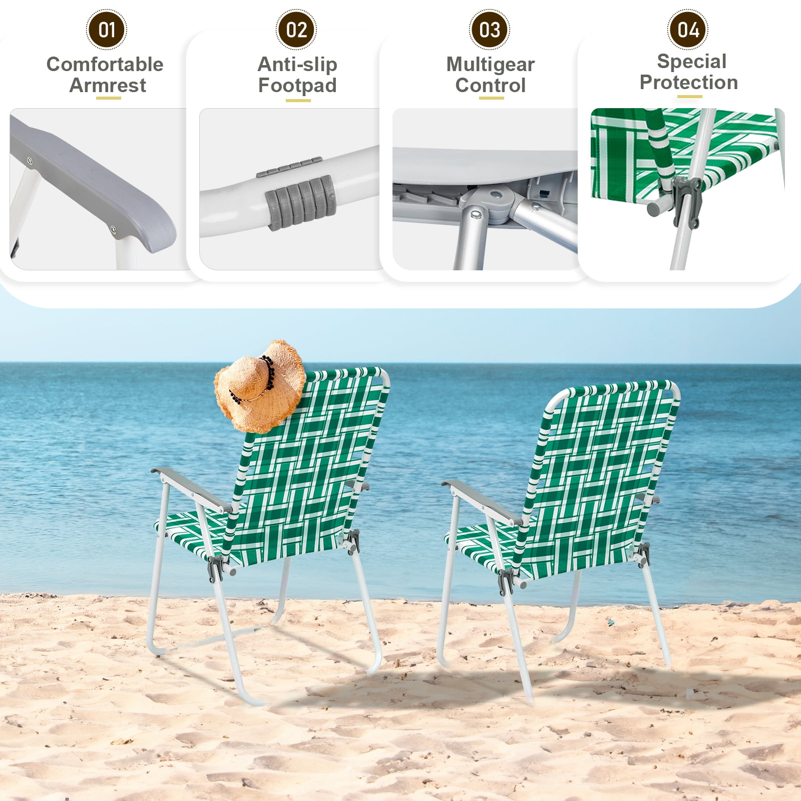 テーブル・チェア・ハンモック PFS LAWN CHAIR - LOW BACK BEACH CHAIR LAWN CHAIR - LOW BACK BEACH CHAIR | Metal Products,Chair