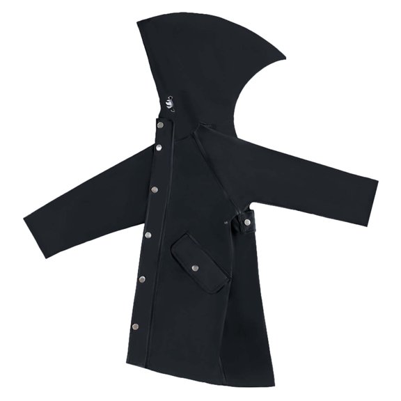 NordicNest Kids Girls Boys Rain Jacket Lightweight Waterproof Raincoat Hooded Lined Long Windbreaker Trendy Toddler Dailywear