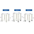 thumbnail image 3 of Resenkos 2-Tier Open Storage Small End Table with Glass Shelves and Removable Wheels, White&Oak, 3 of 8