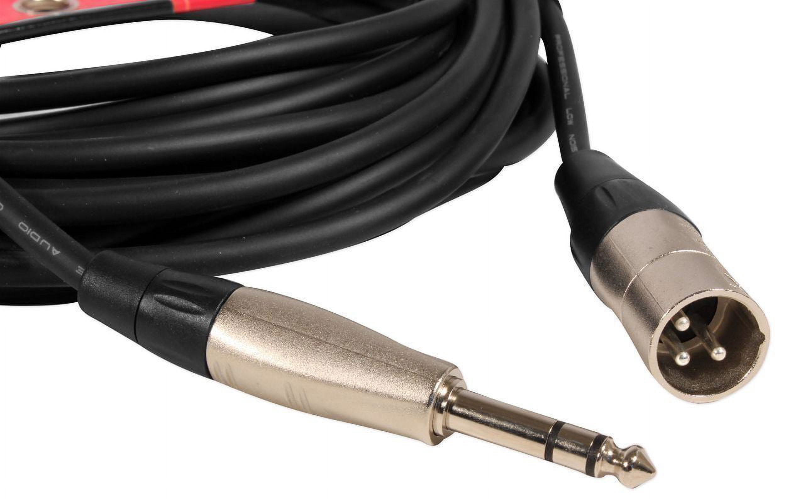 Hosa Technology Balanced 1/4" TRS Male to 3-Pin XLR Male Audio Cable, 30'