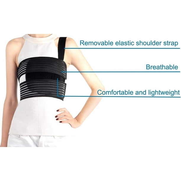 Chest Binder Broken Rib Brace for Cracked, Fractured, Dislocated Ribs  Protector S (70-80cm)