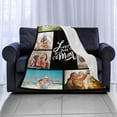 thumbnail image 5 of Custom Blanket with Photos Personalized Text Blankets for Adult Customized for Dad Mom Soft Fleece Throw Blanket Mother's Day Anniversary Valentine 10 Photos A Blankets, 5 of 5