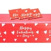 3 Pack Happy Valentines Tablecloth for Rectangular Tables, 54 x 108 in Disposable Plastic Table Cover for Valentines Table Decorations