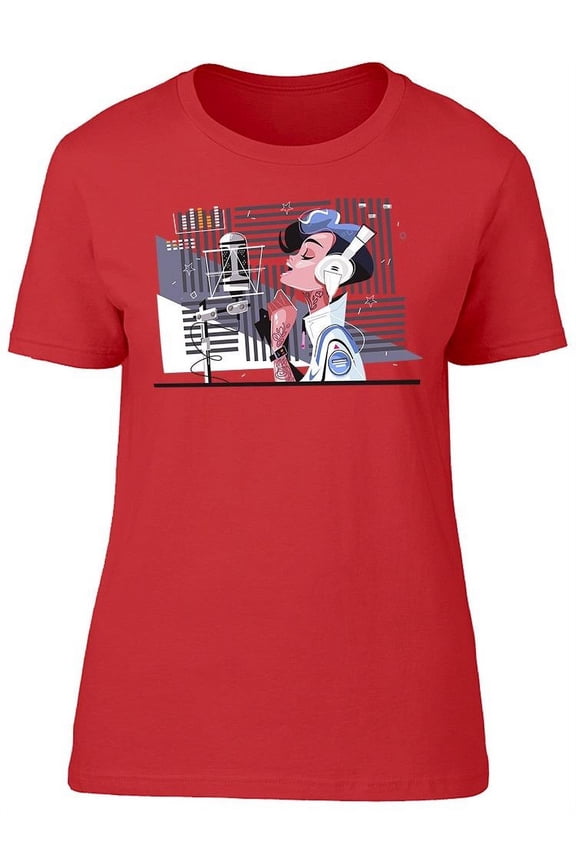 Voice Recording Studio T-Shirt Women -Image by Shutterstock, Female Large
