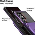 thumbnail image 4 of for Galaxy S23 Ultra Wallet Case 4-Card Credit Card Holder ID Slot Scratch Resistant Dual Layer Hybrid Protective Hard Shell Rugged TPU Bumper Armor Case for Galaxy S23 Ultra 6.8" GreyPurple, 4 of 14
