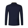 thumbnail image 4 of QUINDOS Mens Shirts Men Fall And Winter Fashion Casual Fallow Button Solid Color Loose Crew-Neck Long Sleeve Crew-Neck Comfy Leisure T-shirt, 4 of 8