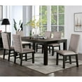 thumbnail image 4 of Furniture of America Leen Wood 7-Piece Dining Set in Antique Black and Gray, 4 of 8