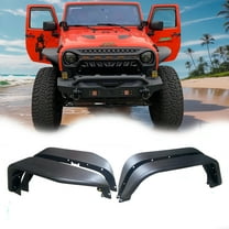 MTNTOPCN Steel Fender Flares and Front Inner Fender Compatible for Jeep Wrangler 2007-2018 JK & JKU Unlimited Precision Fit & Stylish Protection (9“wider without Inner fender)