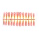 thumbnail image 4 of Medium Almond Acrylic Nails 24Pcs Press On False Nails With Orange Designs French Tip Stick on Nail For Women, 4 of 4