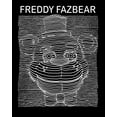 thumbnail image 2 of Five Nights at Freddy's Freddy Fazbear Line Art Boy's Black T-shirt-S, 2 of 4