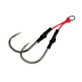 thumbnail image 1 of de doble asistencia de acero al carbono Pntil de jigging s de púas Cordones de asistencia - Macarena Ayudar a los ganchos, 1 of 6
