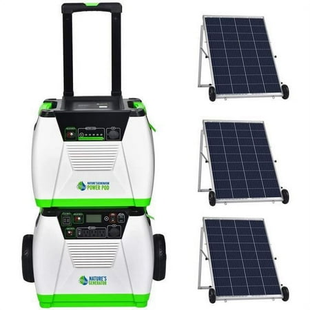 UPC: 0855634006184 | Nature s Generator 1800W Portable Generator 2-WAYS (Solar panels & Wind)- Platinum System GXNGPT