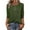 Army Green, variant on Fesfesfes Women's Elegant Tops Solid Color Casual Round Neck Three-Quarter Sleeves Curved Hem Tee with Buttons Easy to Pair with Jeans(Black,M)