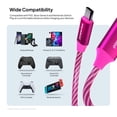 thumbnail image 6 of Powertek Light-Up USB-C to USB-C Fast Charging Cable, 60W, 5 ft, Pink, 6 of 7