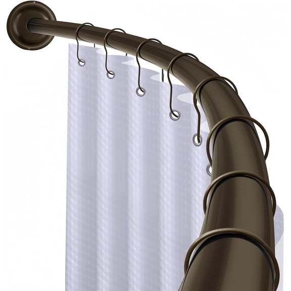 Utopia Alley Signature Aluminum Series Curved Shower Curtain Rod - Rustproof Aluminum Wall Mount Rod, Adjustable 45 to 72 Inch, Adds Up to 8 Inches of Extra Shower Space, Oil Rubbed Bronze Finish