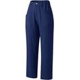 thumbnail image 5 of Simple Series Solid Color Casual Pant for Women Zipper Button Elastic Waist Pants Comfy Straight Pants with Side Pocket, 5 of 8