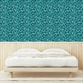 thumbnail image 4 of Ambesonne Teal Green Peel & Stick Wallpaper for Home, Leaves Motif on Stripes, 13"x100", Teal and White, 4 of 6