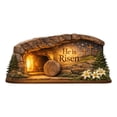 thumbnail image 2 of He is Risen Easter Decor, 2D Wooden Empty Tomb Resurrection Scene and Christian Cross Decoration Set for Tray, Jesus Nativity Tray, , Shelf Decor, 2 of 8