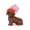 One Posh Puppy, variant on The Hamilton Collection Bow-Wow Babe Dachshund Figurine with Oversized Hat and Attitude 3.5-inches