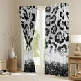 thumbnail image 3 of jejeloiu Wild Cheetah Pattern Curtains Pack of 2 (42x84 Each),Abstract Glitter Print Curtains Blackout,Gray White Bedroom Curtains For Boys Girls,Super Cozy Room Decor, 3 of 6