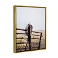thumbnail image 4 of Stupell Industries Rural Meadow Fence Barbed Wire Countryside Photography Photograph Metallic Gold Floating Framed Canvas Print Wall Art, Design by Leah Straatsma, 4 of 5