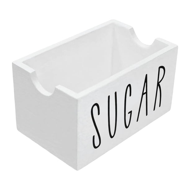 Porta sobres de azúcar para cafeterías, 20 sobres para mesa de restaurante Blanco