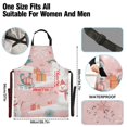 thumbnail image 3 of Yayeee Chief Kitchen Apron with Pockets for Cooking Water Resistant Unisex Adjustable Neck Strap, Pink Christmas Snowman, 3 of 7