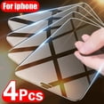 thumbnail image 1 of Protector de pantalla de vidrio templado para iPhone, Protector de pantalla para iPhone 15,13, 12, 11, 14 Pro, XR, X, XS Max, 13 Pro Max, Mini 7, 8, 6, 6S Plus, SE, 4 unidades, 1 of 3